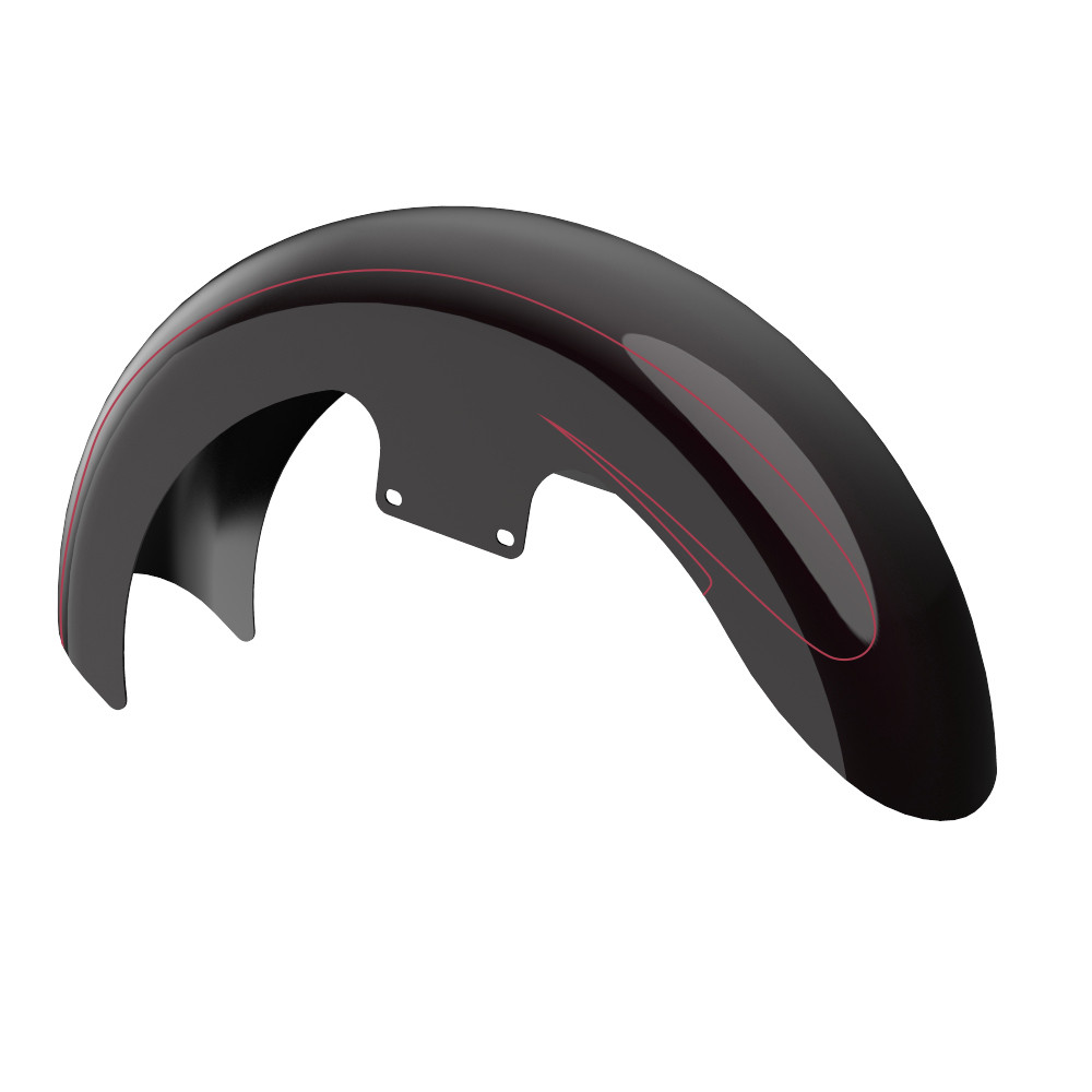 19" Reveal Wrapper Hugger Front Fender For '09-'23 Harley Touring