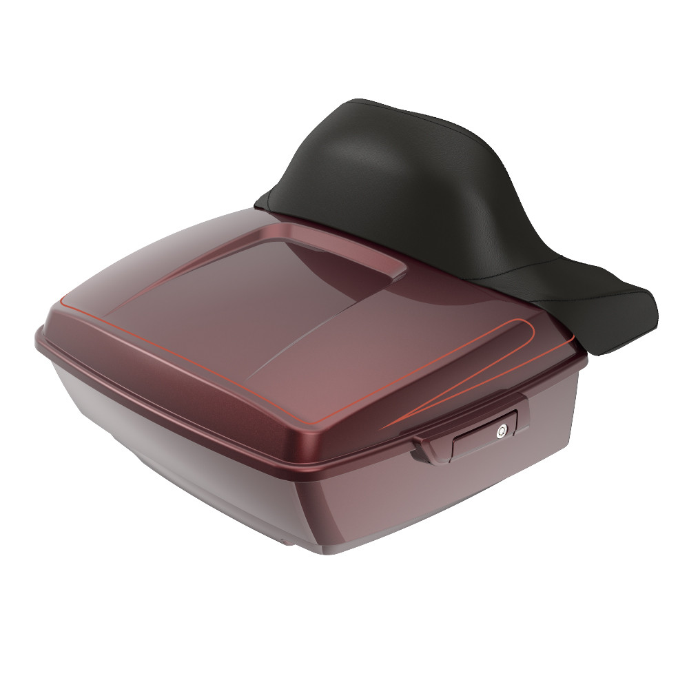 Advanblack Custom Two Tone King Rear Tour Trunk Pack For '97-'26 Harley Touring