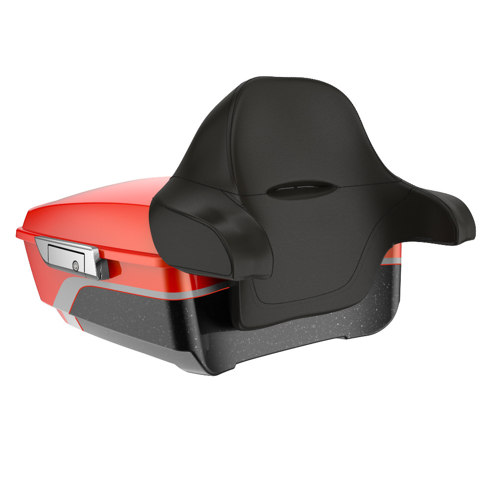 Advanblack Custom Two Tone King Rear Tour Trunk Pack For '97-'26 Harley Touring