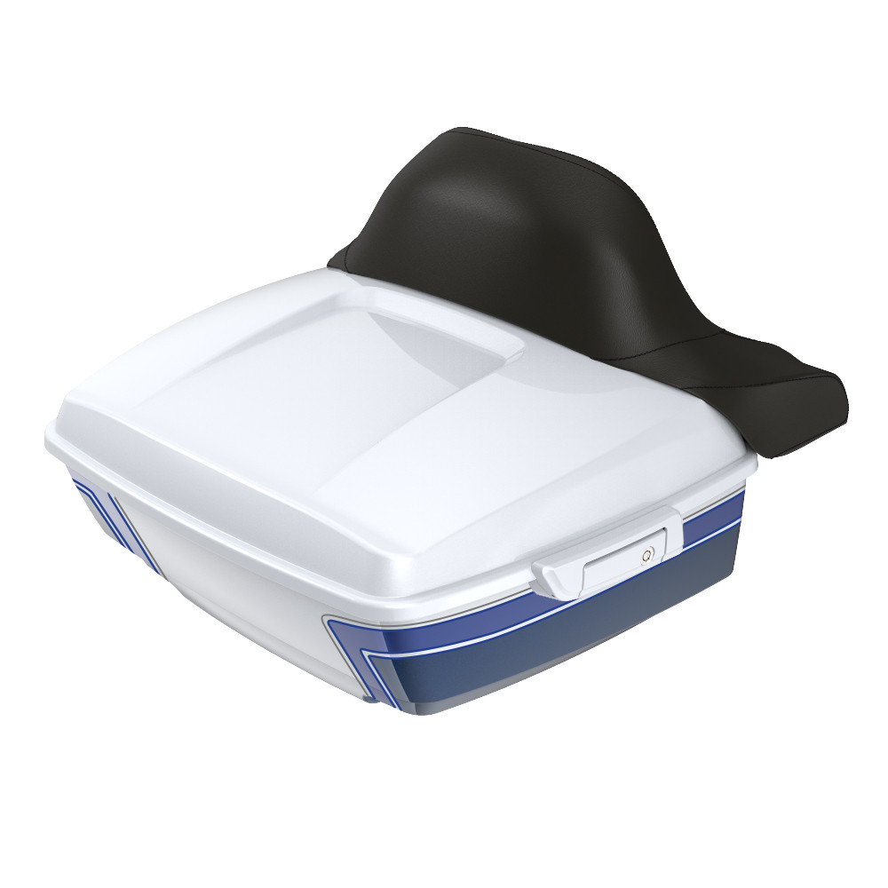 Advanblack Custom Two Tone King Rear Tour Trunk Pack For '97-'26 Harley Touring