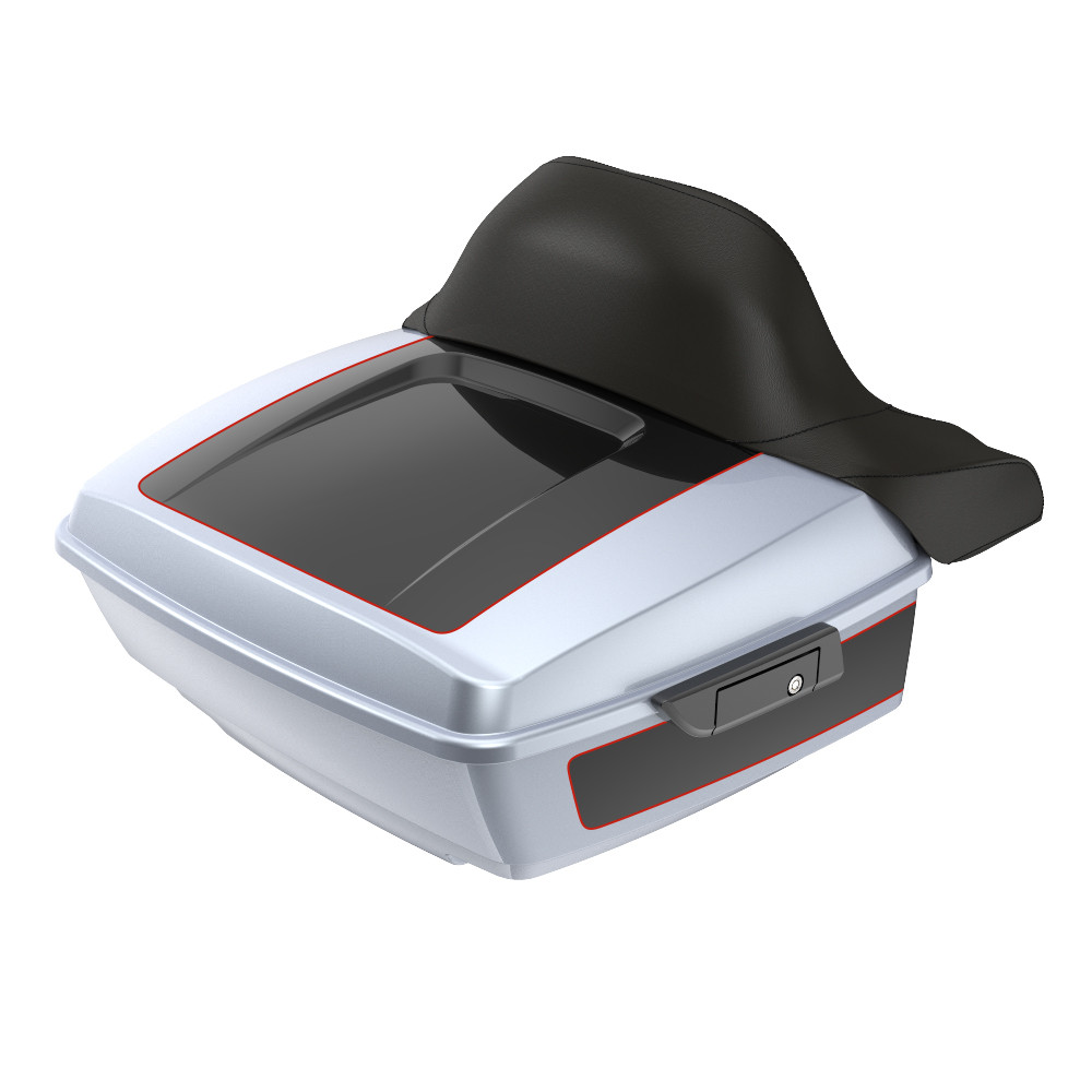Advanblack Custom Two Tone King Rear Tour Trunk Pack For '97-'26 Harley Touring