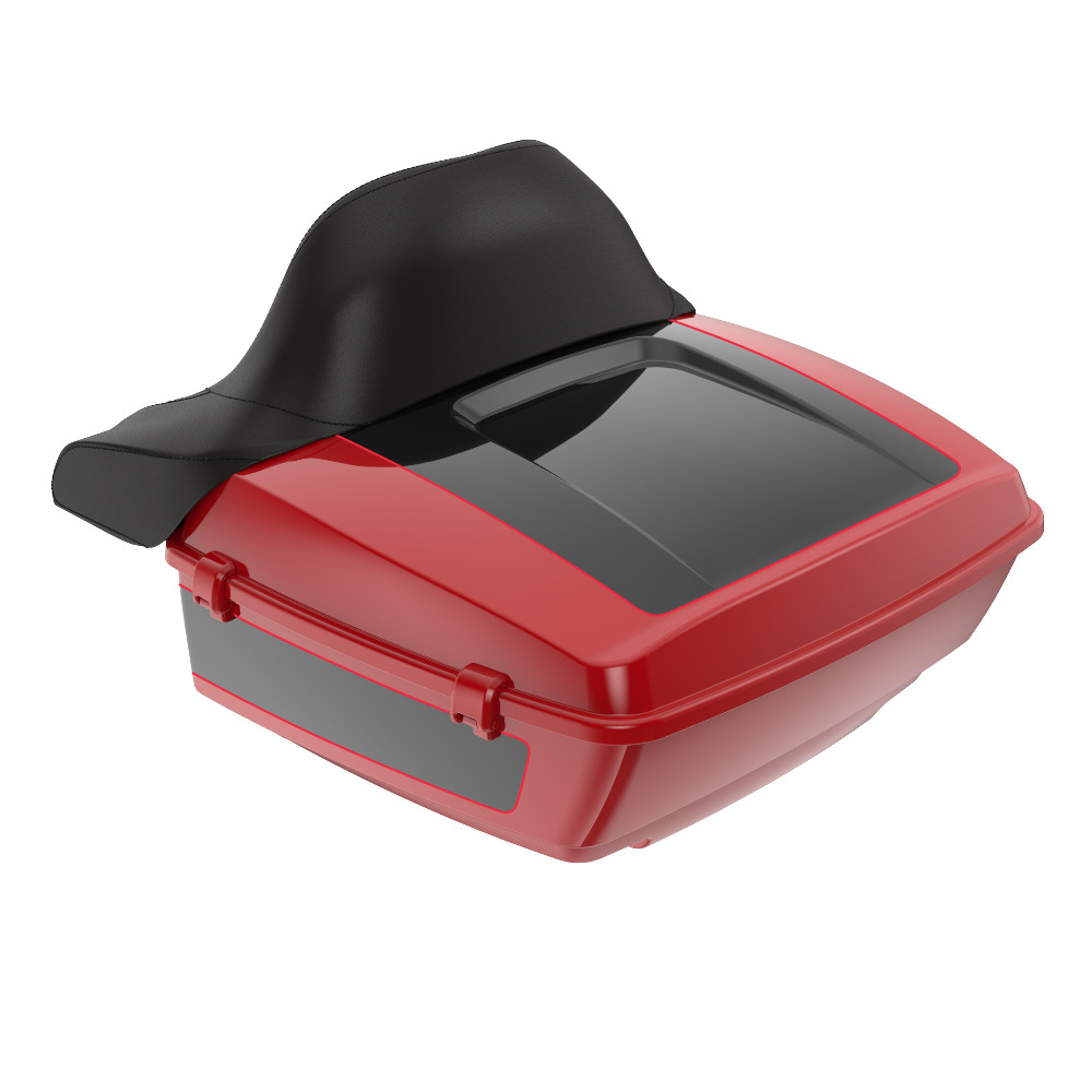 Advanblack Custom Two Tone King Rear Tour Trunk Pack For '97-'26 Harley Touring