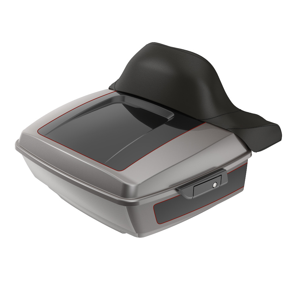 Advanblack Custom Two Tone King Rear Tour Trunk Pack For '97-'26 Harley Touring