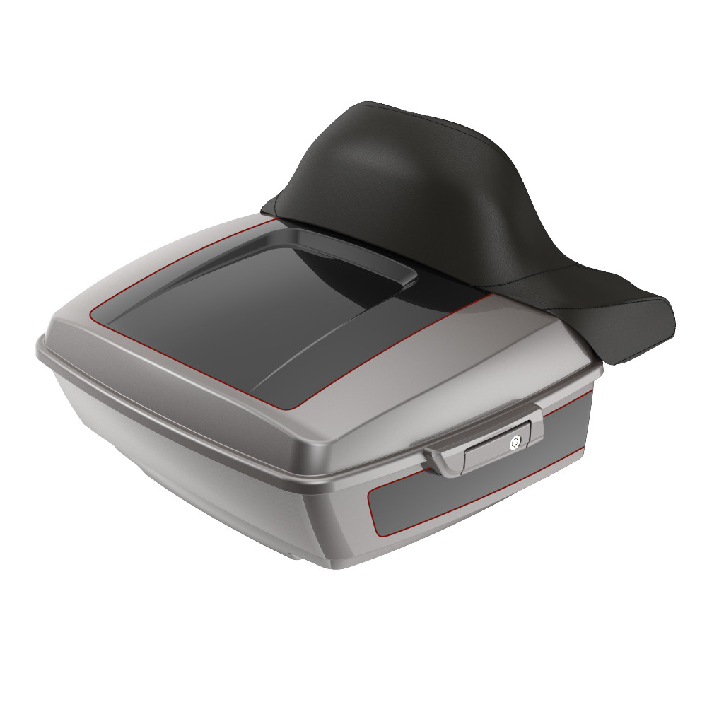 Advanblack Custom Two Tone King Rear Tour Trunk Pack For '97-'26 Harley Touring