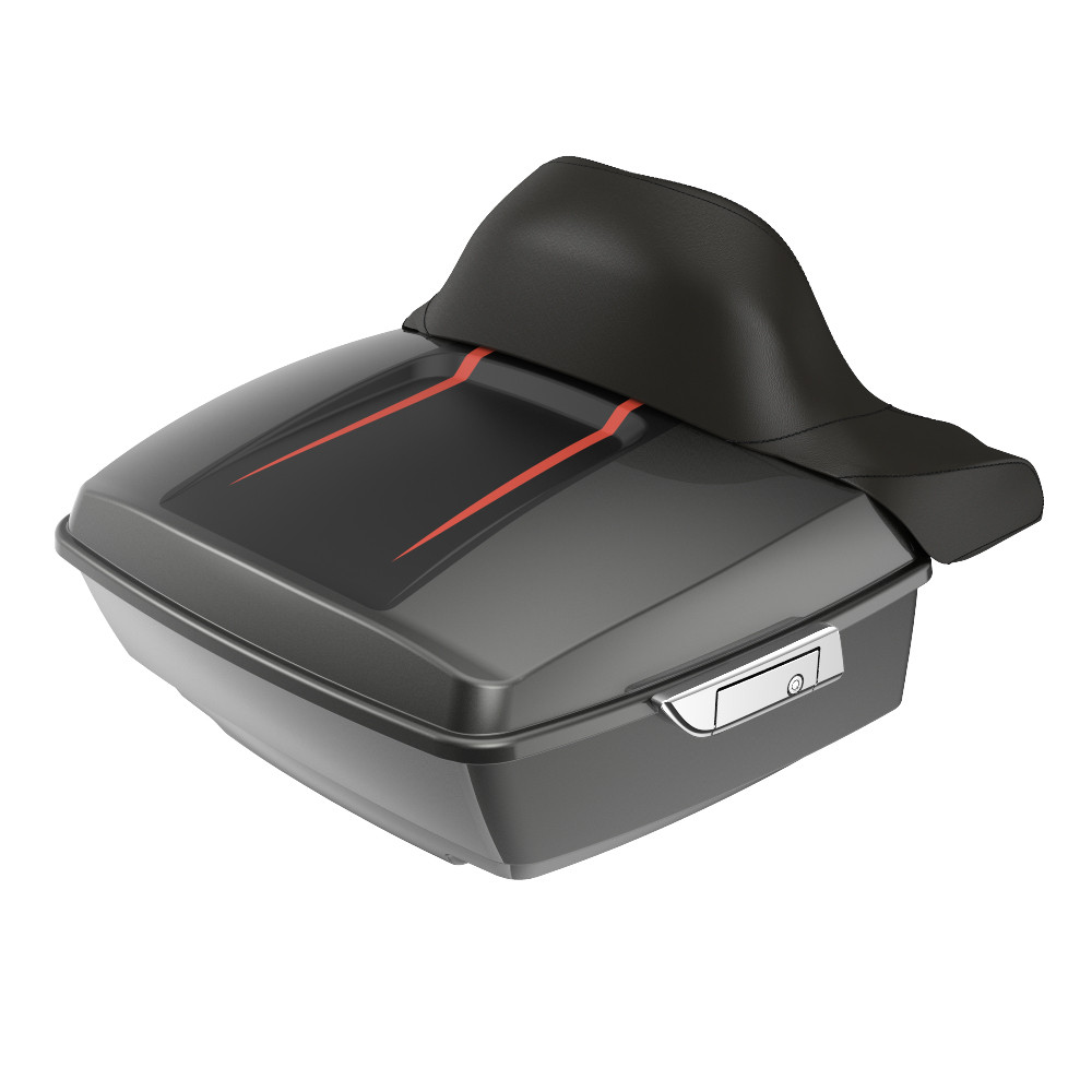 Advanblack Custom Two Tone King Rear Tour Trunk Pack For '97-'26 Harley Touring