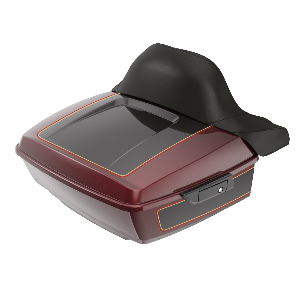 Advanblack Custom Two Tone King Rear Tour Trunk Pack For '97-'26 Harley Touring