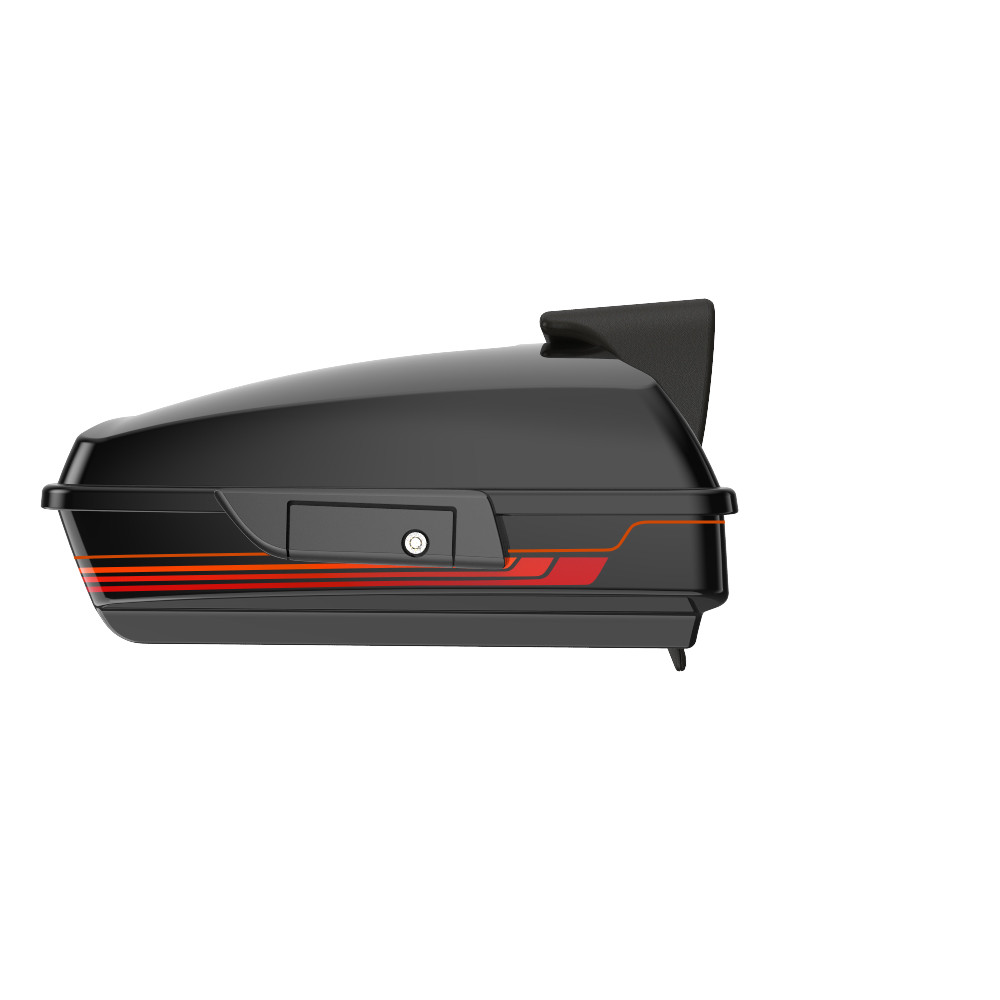 Advanblack Custom Two Tone Razor Rear Tour Trunk Pack For '97-'26 Harley Touring