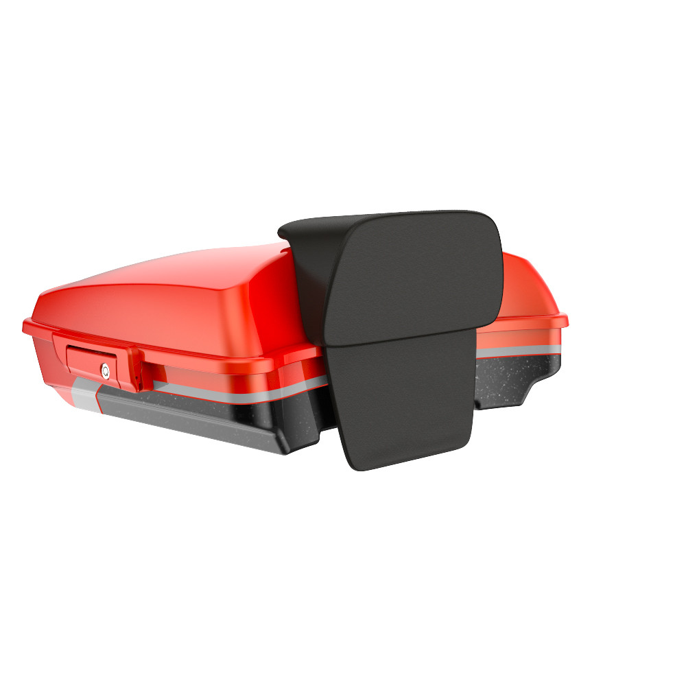 Advanblack Custom Two Tone Razor Rear Tour Trunk Pack For '97-'26 Harley Touring
