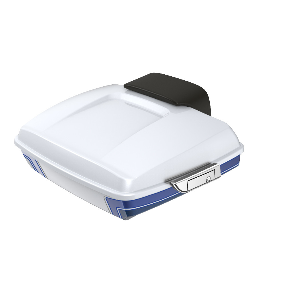 Advanblack Custom Two Tone Razor Rear Tour Trunk Pack For '97-'26 Harley Touring