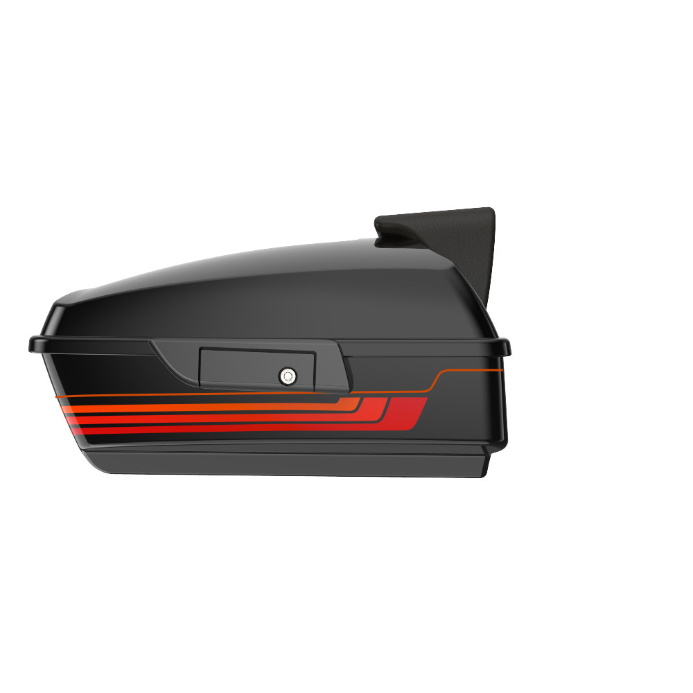 Advanblack Custom Two Tone Chopped Rear Tour Trunk Pack For '97-'26 Harley Touring