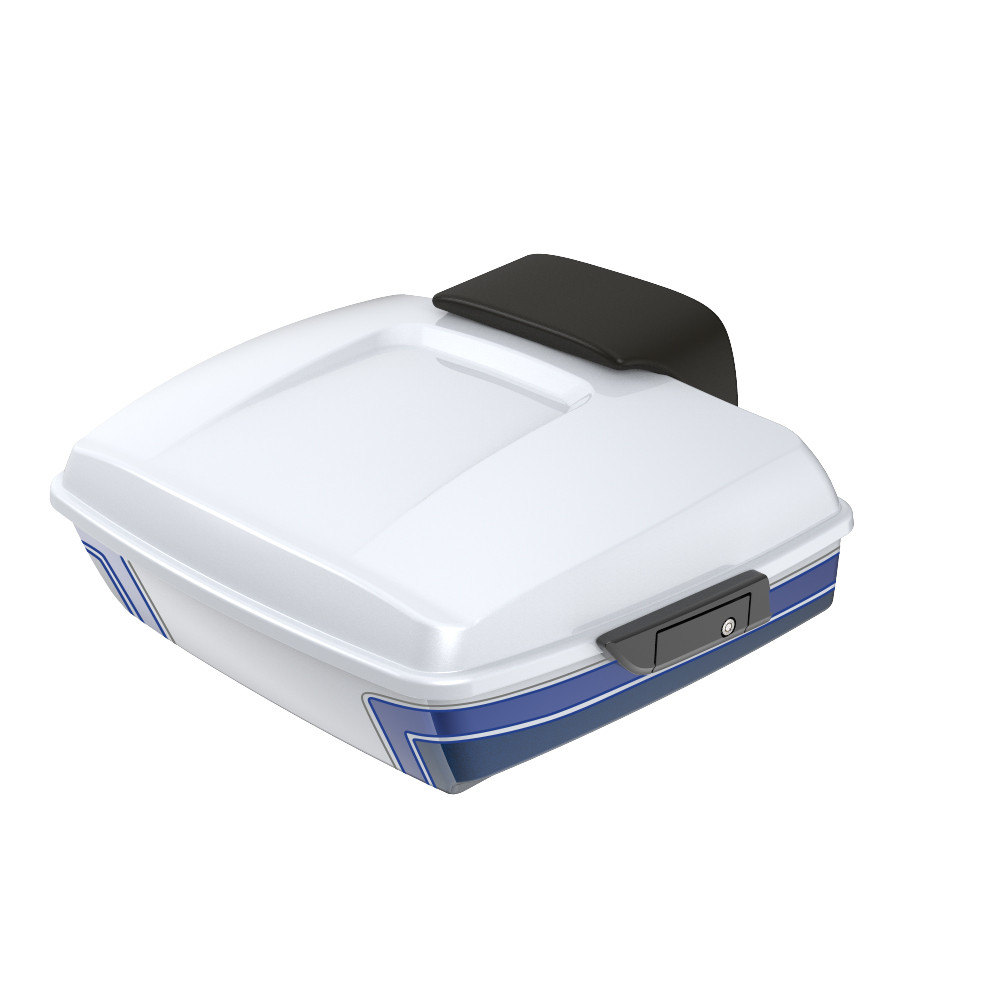 Advanblack Custom Two Tone Chopped Rear Tour Trunk Pack For '97-'26 Harley Touring