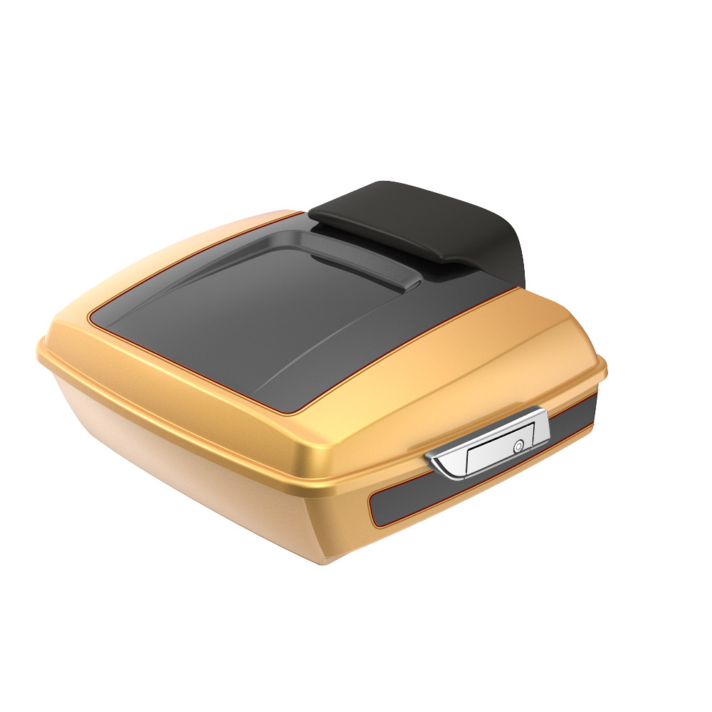 Advanblack Custom Two Tone Chopped Rear Tour Trunk Pack For '97-'26 Harley Touring