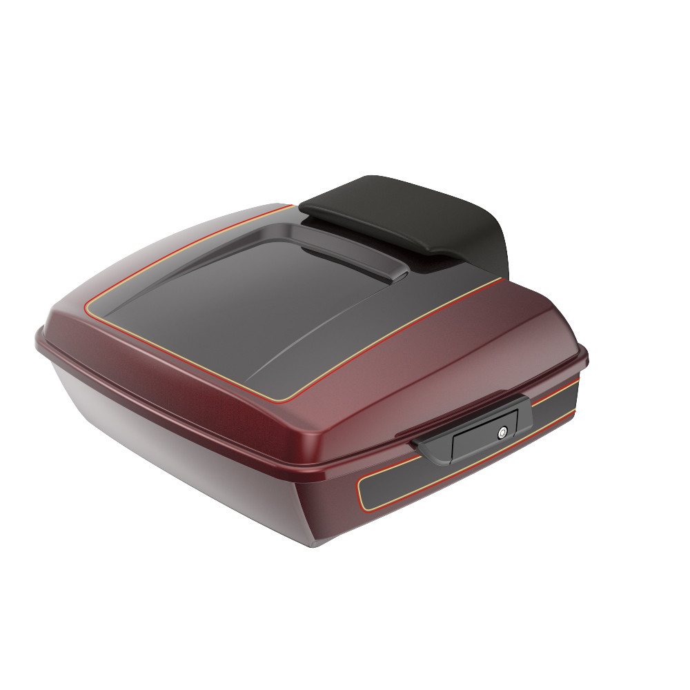Advanblack Custom Two Tone Chopped Rear Tour Trunk Pack For '97-'26 Harley Touring