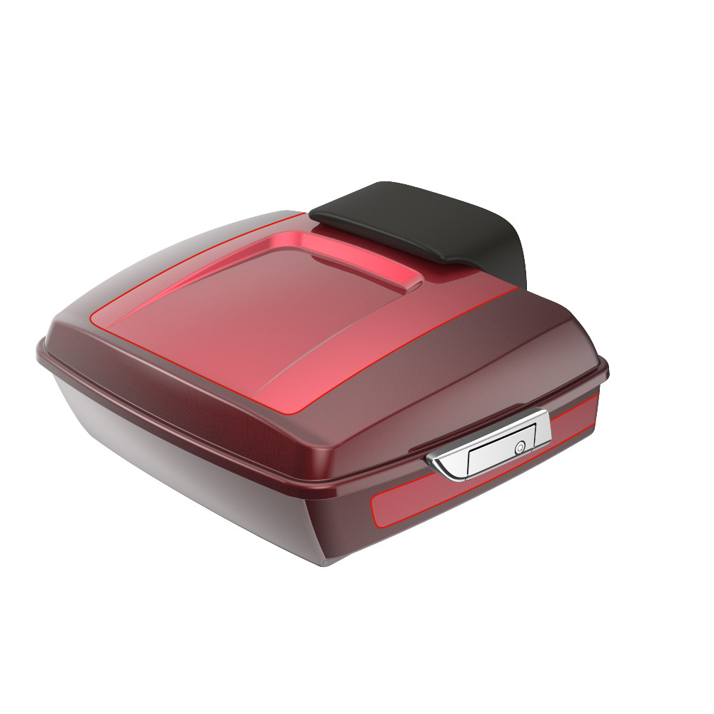 Advanblack Custom Two Tone Chopped Rear Tour Trunk Pack For '97-'26 Harley Touring