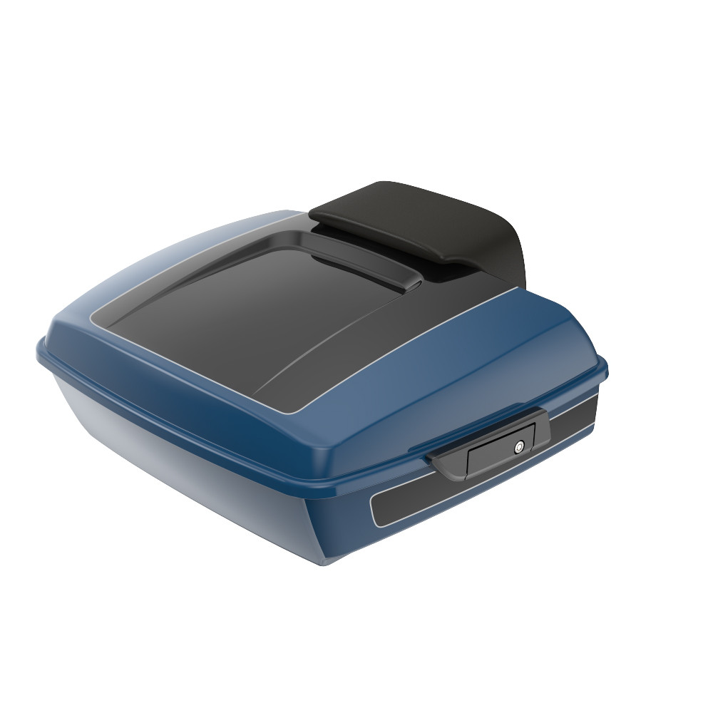 Advanblack Custom Two Tone Chopped Rear Tour Trunk Pack For '97-'26 Harley Touring