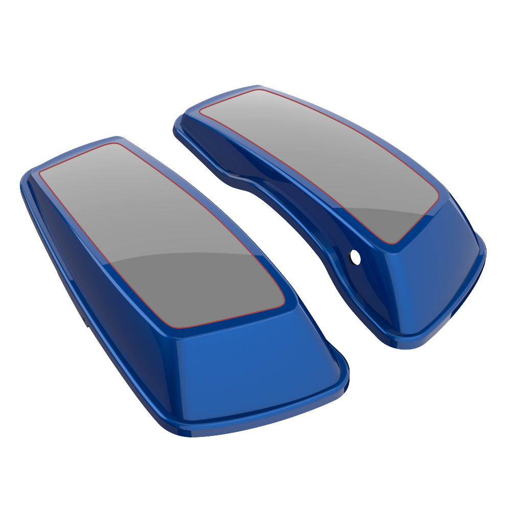 Custom Two Tone Standard Normal Saddlebag Lids for 2014-2023 Harley Davidson Touring