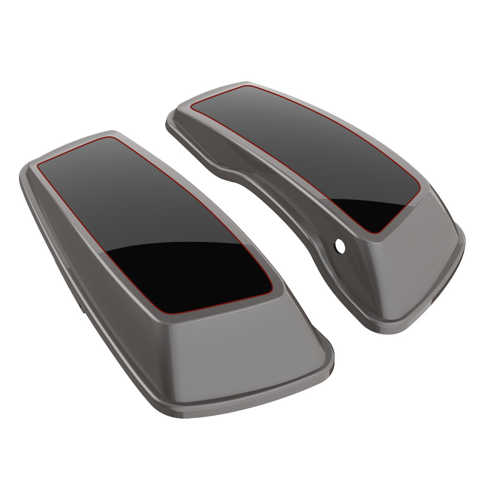 Custom Two Tone Standard Normal Saddlebag Lids for 2014-2023 Harley Davidson Touring