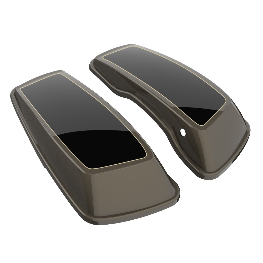 Custom Two Tone Standard Normal Saddlebag Lids for 2014-2023 Harley Davidson Touring