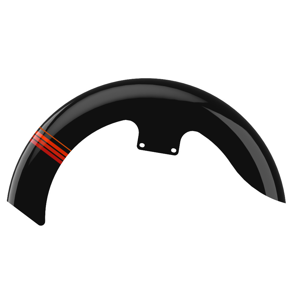 Custom Two Tone 19" Reveal Wrapper Hugger Front Fender For '09-'23 Harley Touring