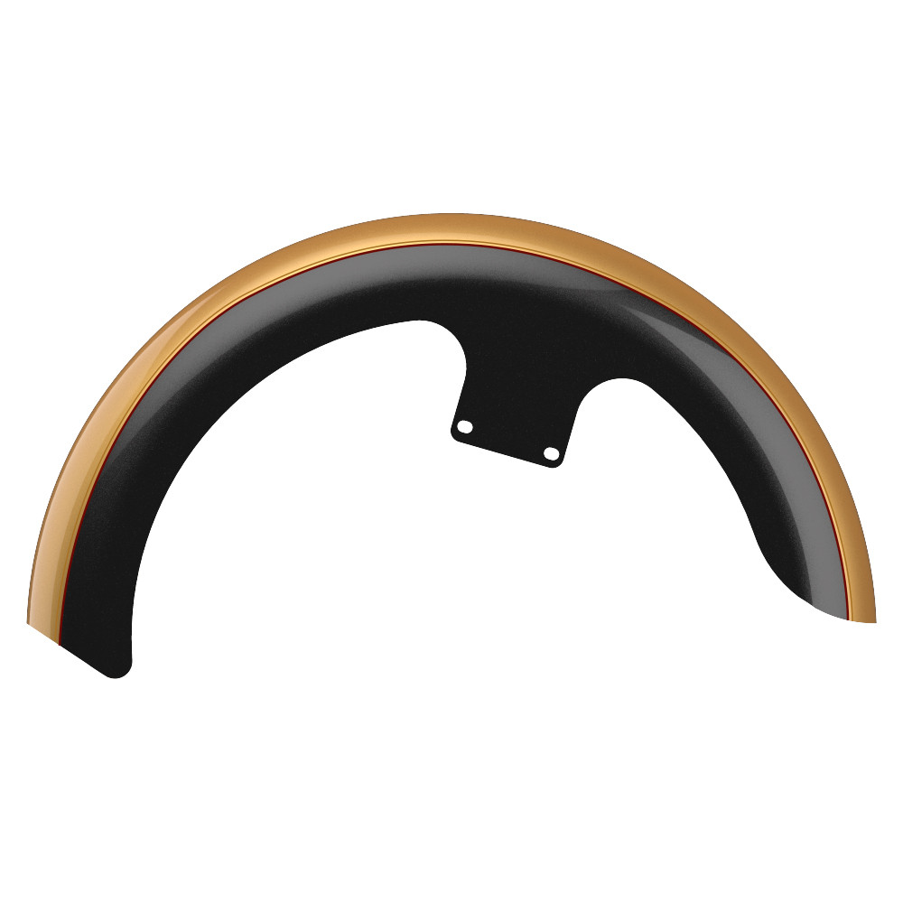 Custom Two Tone 19" Reveal Wrapper Hugger Front Fender For '09-'23 Harley Touring