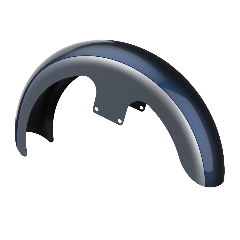 Custom Two Tone 19" Reveal Wrapper Hugger Front Fender For '09-'23 Harley Touring