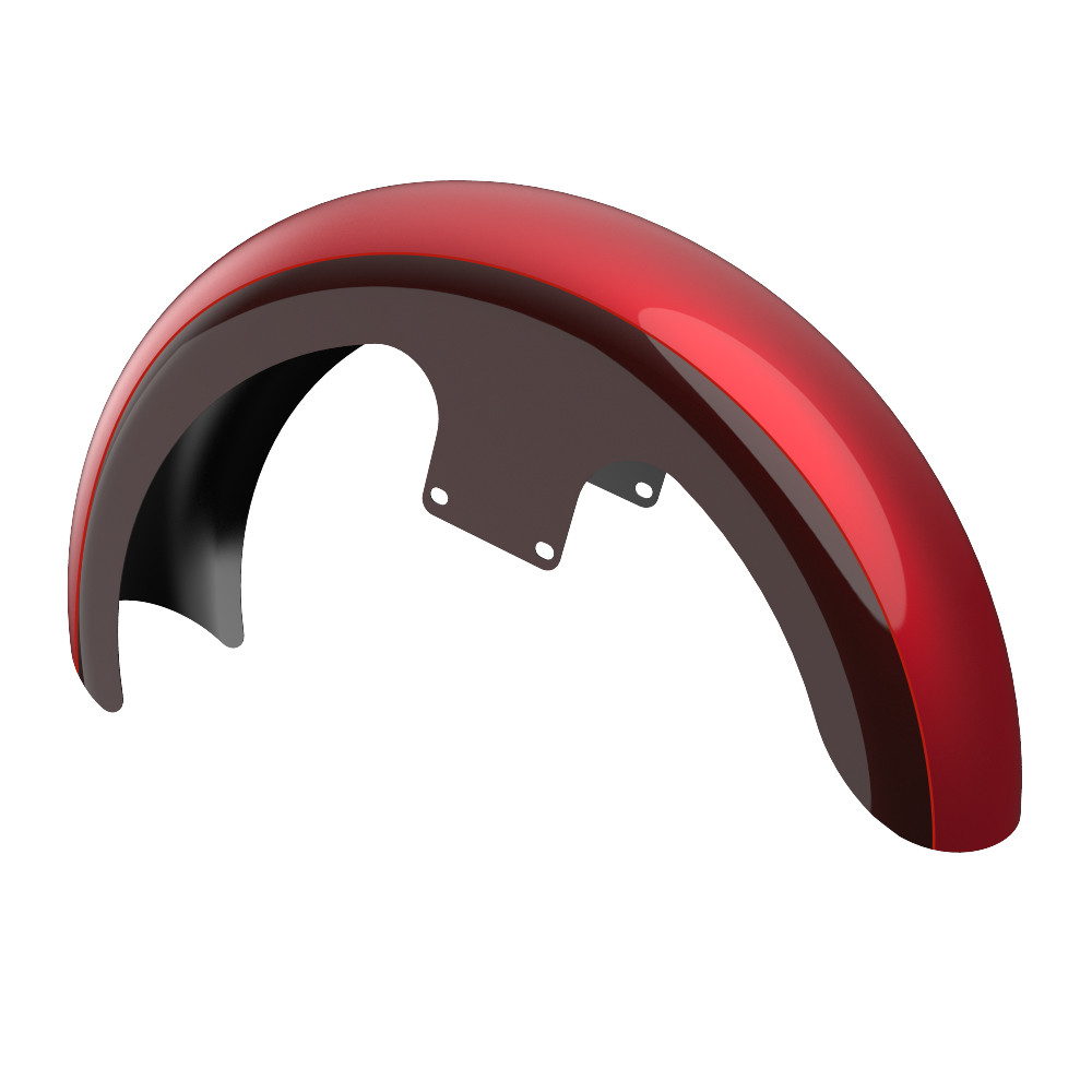 Custom Two Tone 21" Reveal Wrapper Hugger Front Fender For '09-'23 Harley Touring