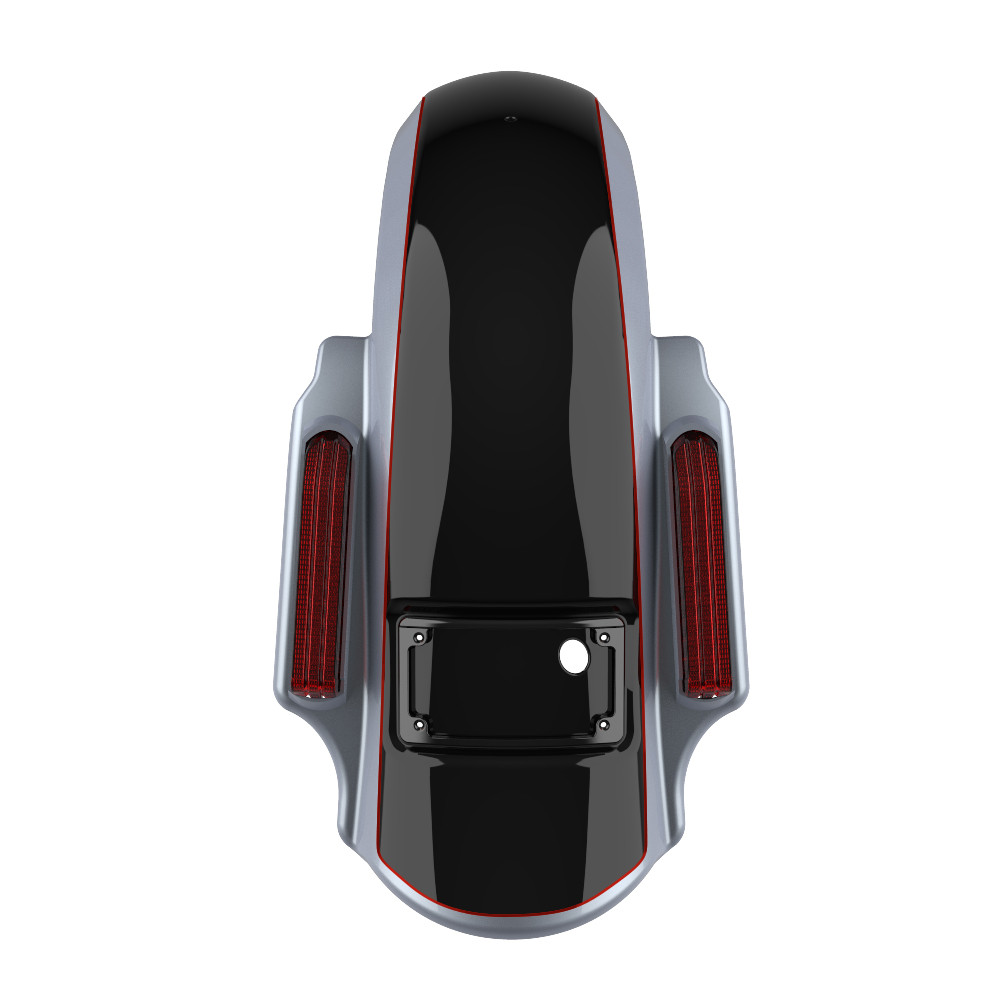Custom Two Tone Dominator Stretched Rear Fender For 2014-2023 Harley Davidson Touring