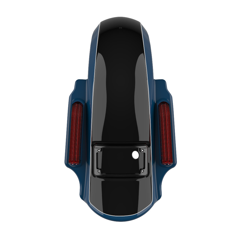 Custom Two Tone Dominator Stretched Rear Fender For 2014-2023 Harley Davidson Touring