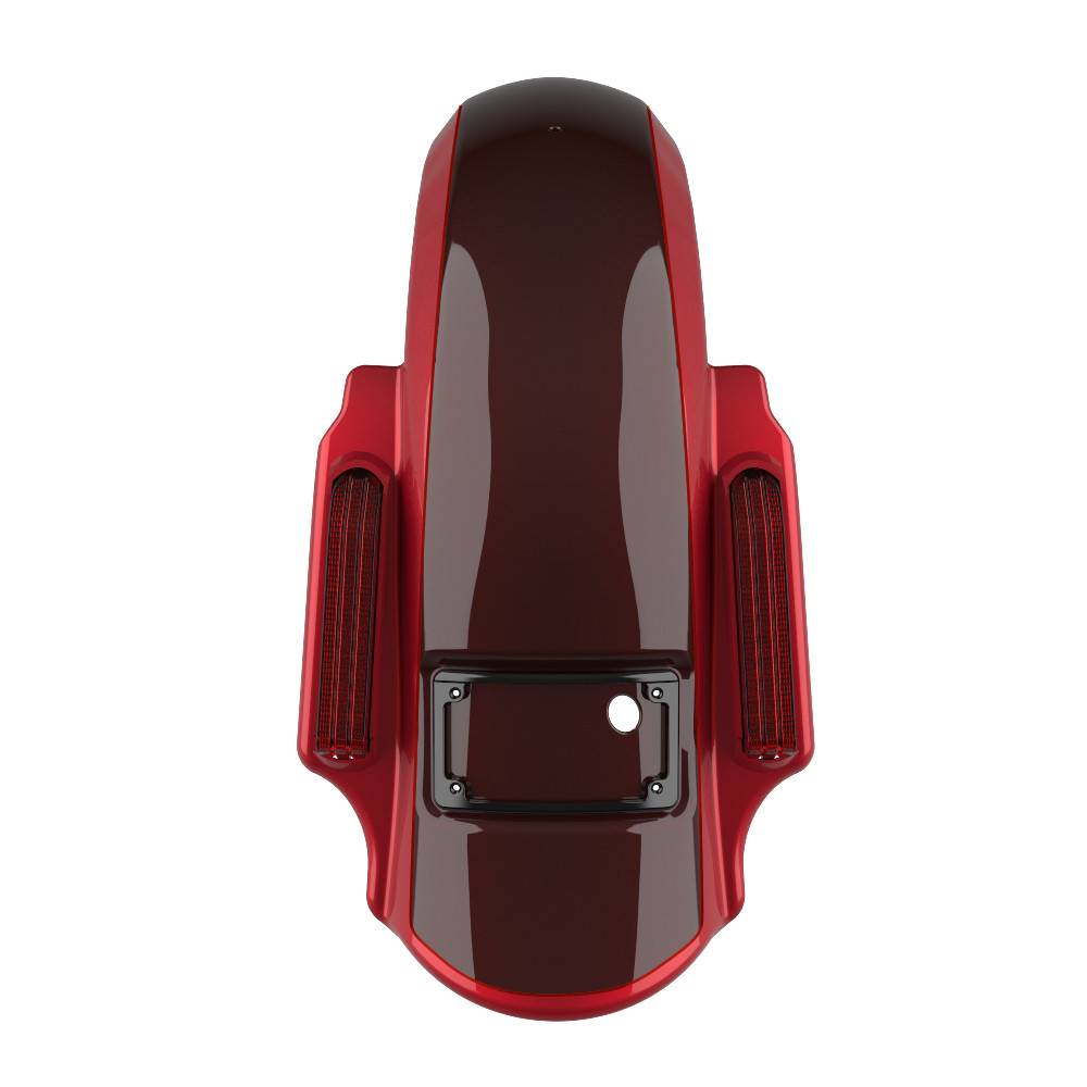 Custom Two Tone Dominator Stretched Rear Fender For 2014-2023 Harley Davidson Touring