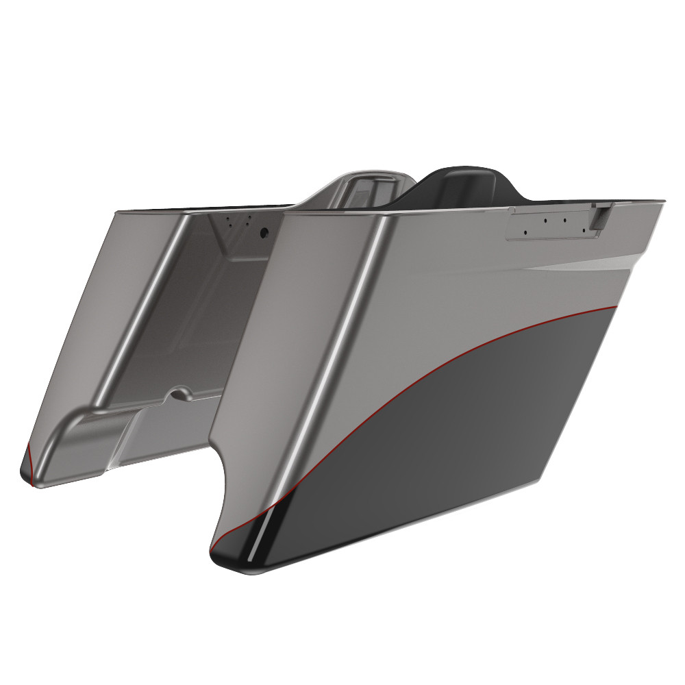 Custom Two Tone 4.5'' Stretched Saddlebag Bottoms for 2014-2023 Harley Davidson Touring