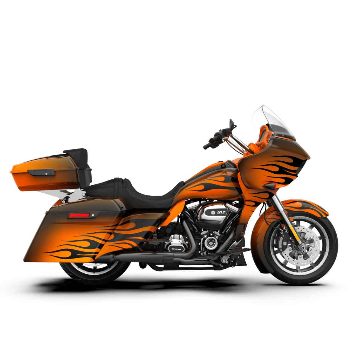 Pyro Flame Pattern FULL BODY COLOR SWAP BUNDLE FOR HARLEY DAVIDSON 2015+ Road Glide
