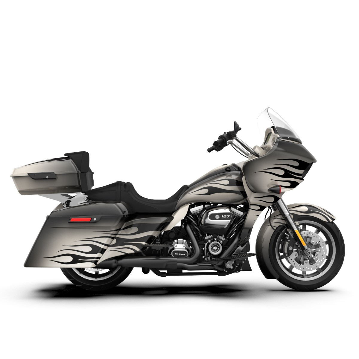 Pyro Flame Pattern FULL BODY COLOR SWAP BUNDLE FOR HARLEY DAVIDSON 2015+ Road Glide