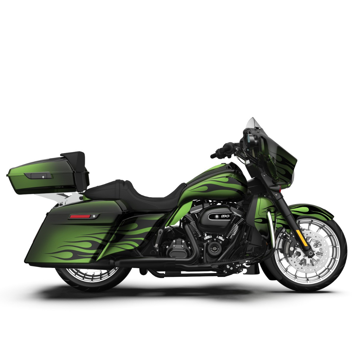Pyro Flame Pattern FULL BODY COLOR SWAP BUNDLE FOR HARLEY DAVIDSON 2014+ STREET GLIDE/ELECTRA STREET GLIDE/ULTRA CLASSIC