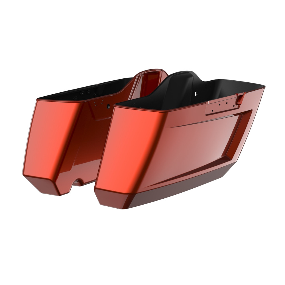 Color Matched Holeshot Chopped Saddlebags Bottoms for '14-'23 Harley Touring