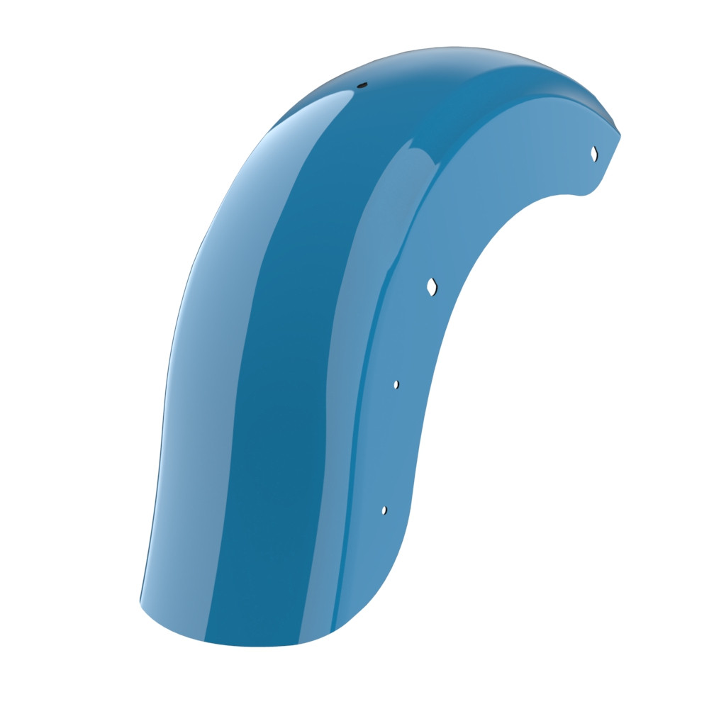 Color Matched Holeshot Chopped Rear Fender with License Plate Bracket for '09-'23 Harley Touring