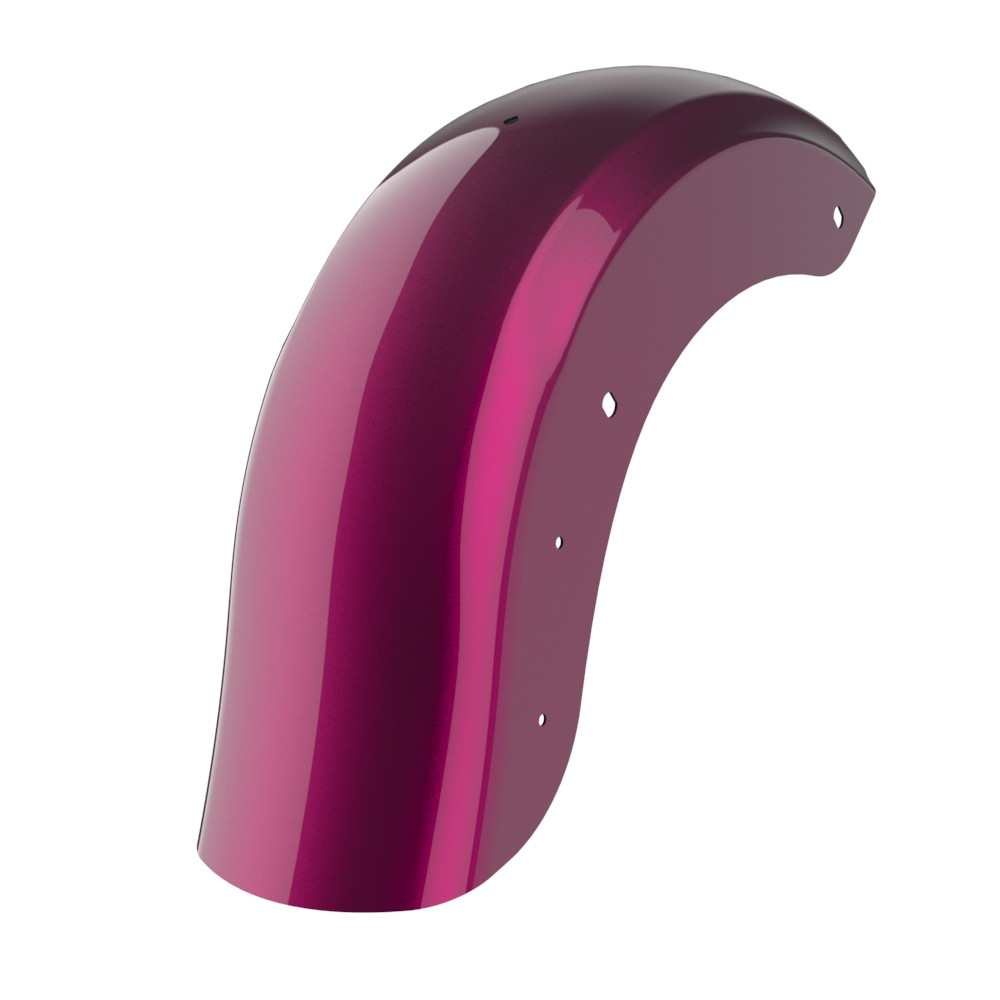 Color Matched Holeshot Chopped Rear Fender with License Plate Bracket for '09-'23 Harley Touring