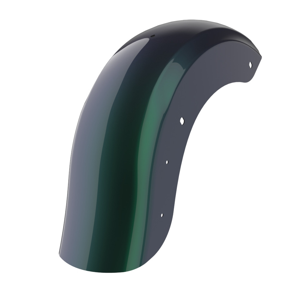 Color Matched Holeshot Chopped Rear Fender with License Plate Bracket for '09-'23 Harley Touring