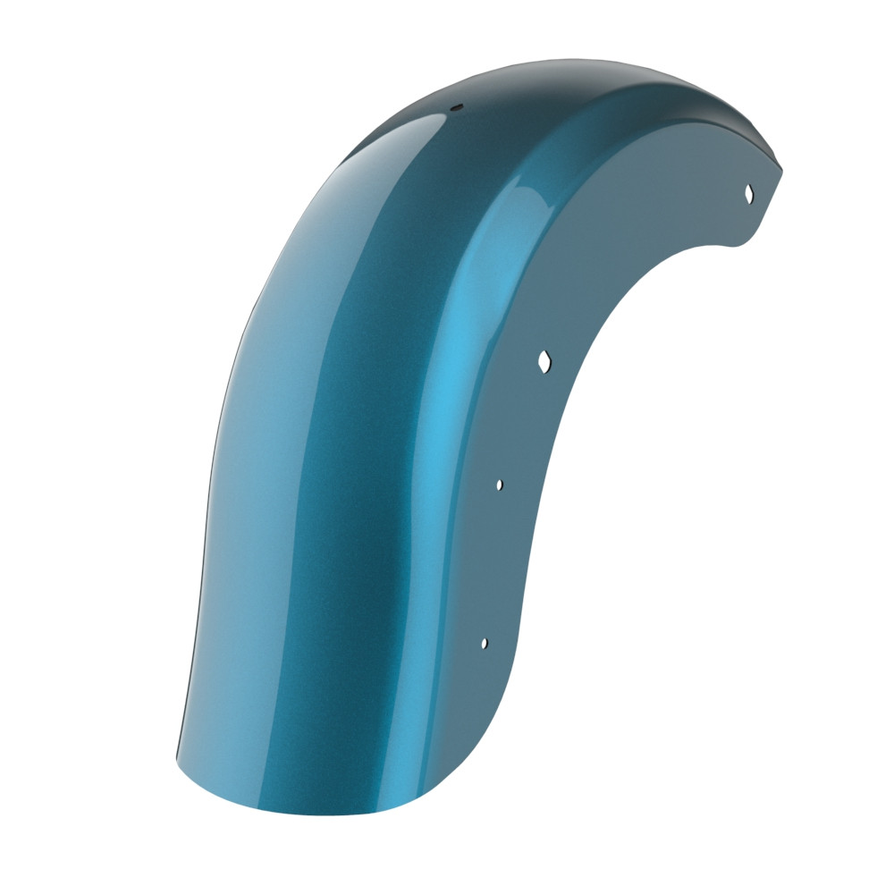 Color Matched Holeshot Chopped Rear Fender with License Plate Bracket for '09-'23 Harley Touring