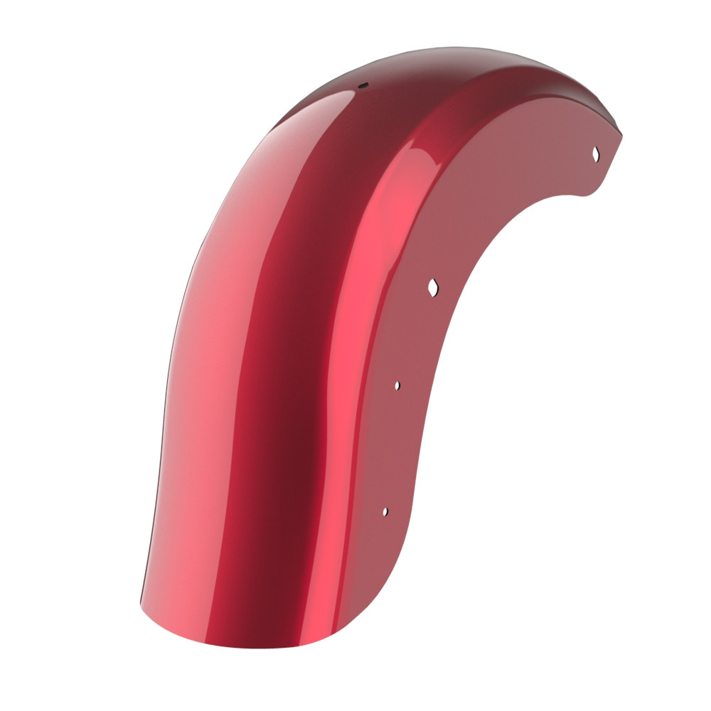 Color Matched Holeshot Chopped Rear Fender with License Plate Bracket for '09-'23 Harley Touring