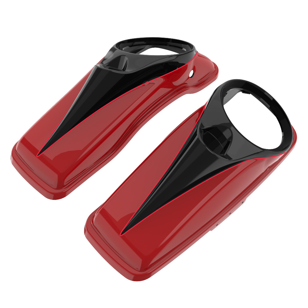 Two Tone 8'' Saddlebag Speaker Lids Cover for 2014-2023 Harley Davidson Touring