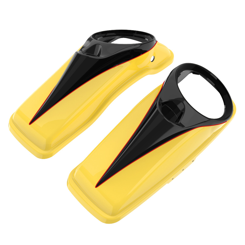 Two Tone 8'' Saddlebag Speaker Lids Cover for 2014-2023 Harley Davidson Touring