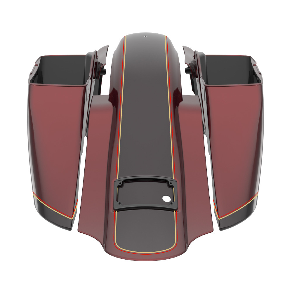 Custom Two Tone Bagger Boss Down and Out Bagger Kit For 2009-2023 Harley Touring