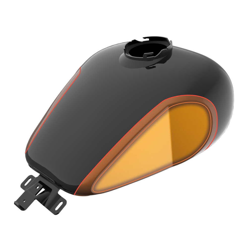 Advanblack Holeshot Gas Tank with Knee Cutout for '08-'23 Harley Touring Models