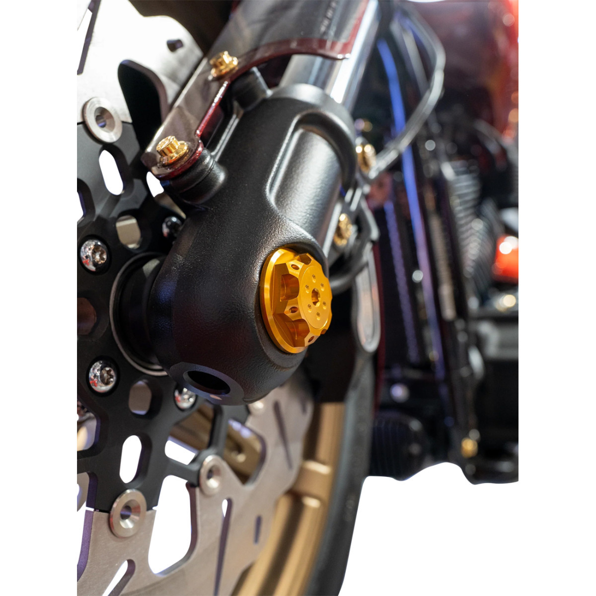 Paul Yaffe Bagger Nation #PYO:YHTR-18L-GD - Axle Cover Kit - Y-Axle Rod - Front - Standard/Turret - Gold