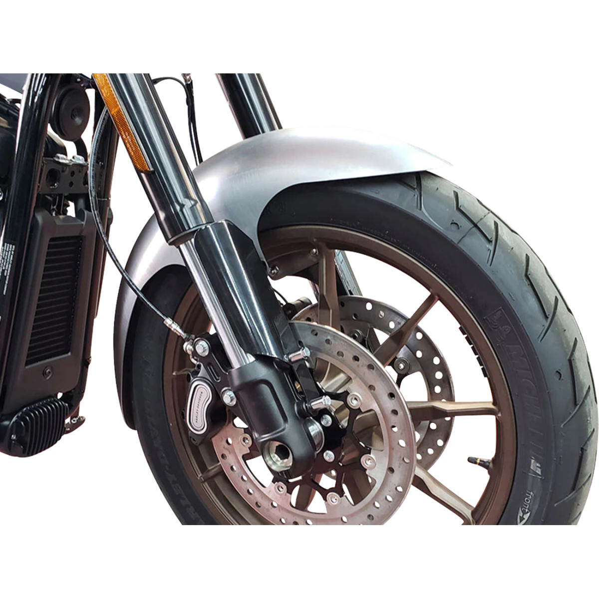 Paul Yaffe Bagger Nation #PYO:CAFE-19-18LR-B-C - Cafe Front Fender - 19" Wheel - Black Inverted Fork Adapter - HD Softail '18-'26