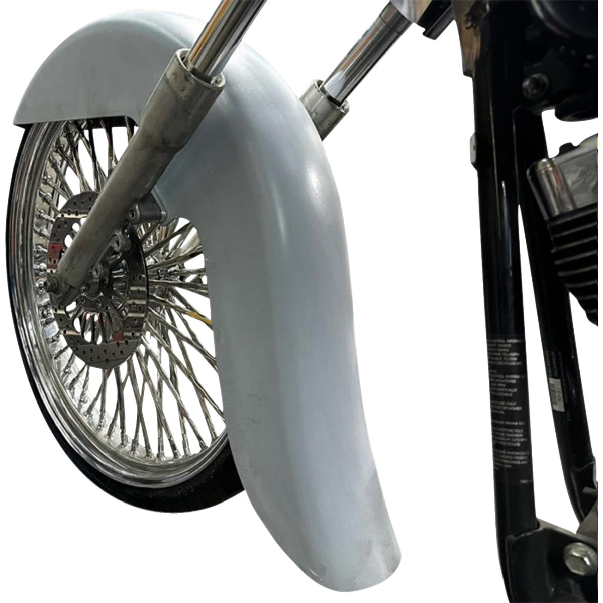 Paul Yaffe Bagger Nation #PYO:ERFF-26-ST - El Rey Front Fender - 26" Wheel - With Satin Spacers - HD Softail