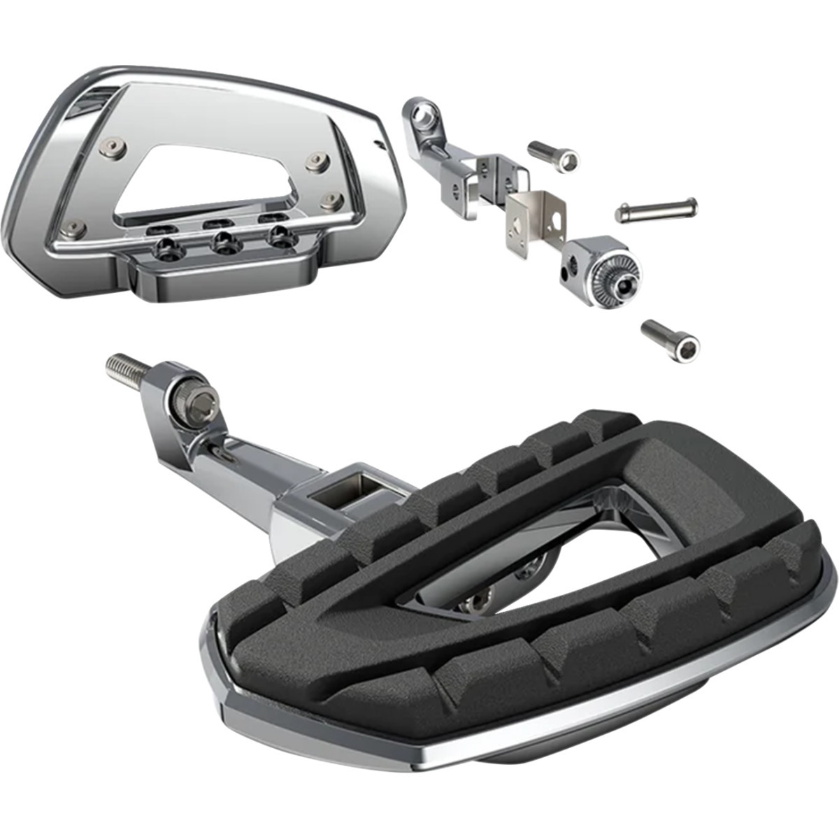 Ciro #61803 - Chicane™ Mini Floorboards - with Passenger Brackets - Chrome
