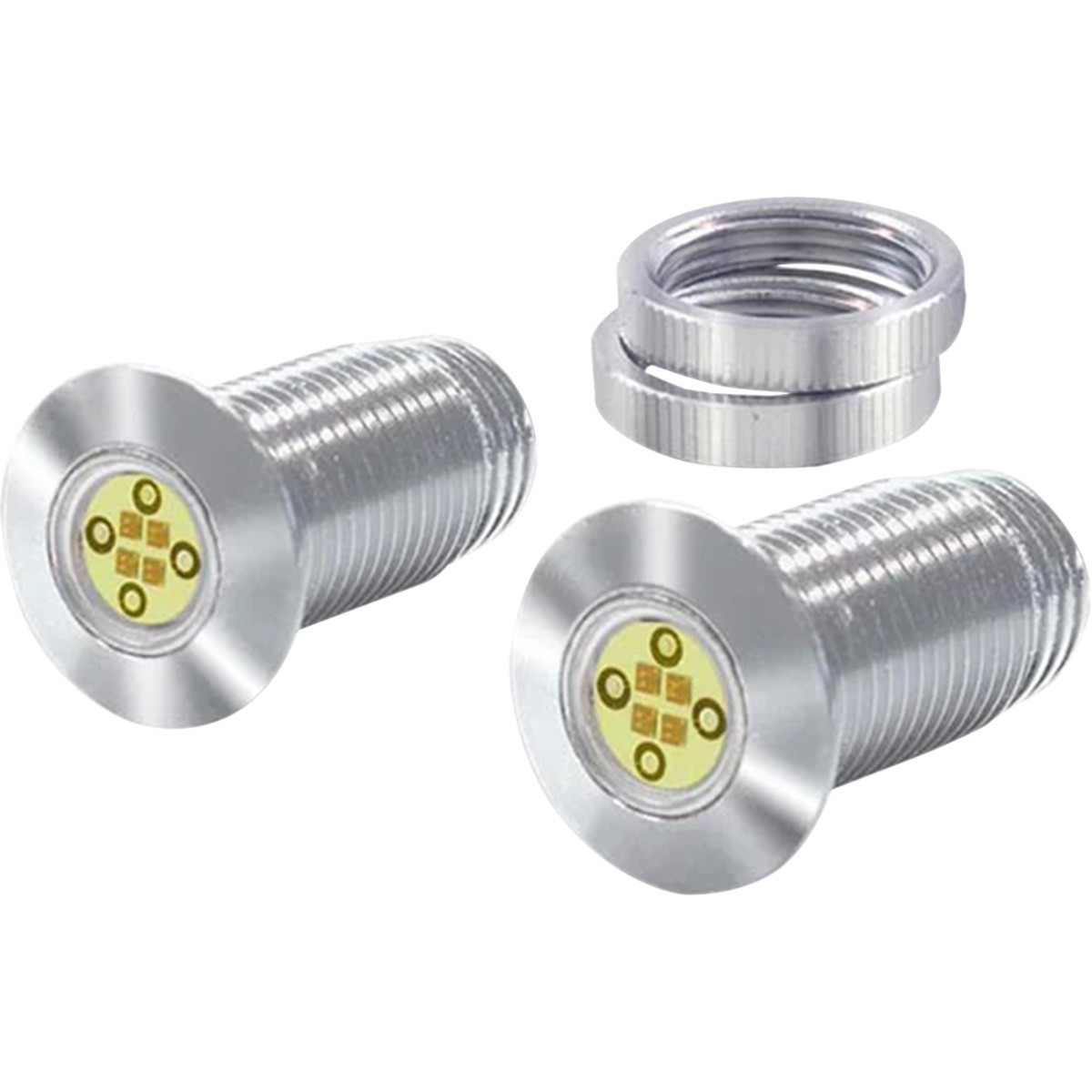 Paul Yaffe Bagger Nation #PYO:BOLTS-DRL-C - Lightning Bolts - Amber/White - Chrome