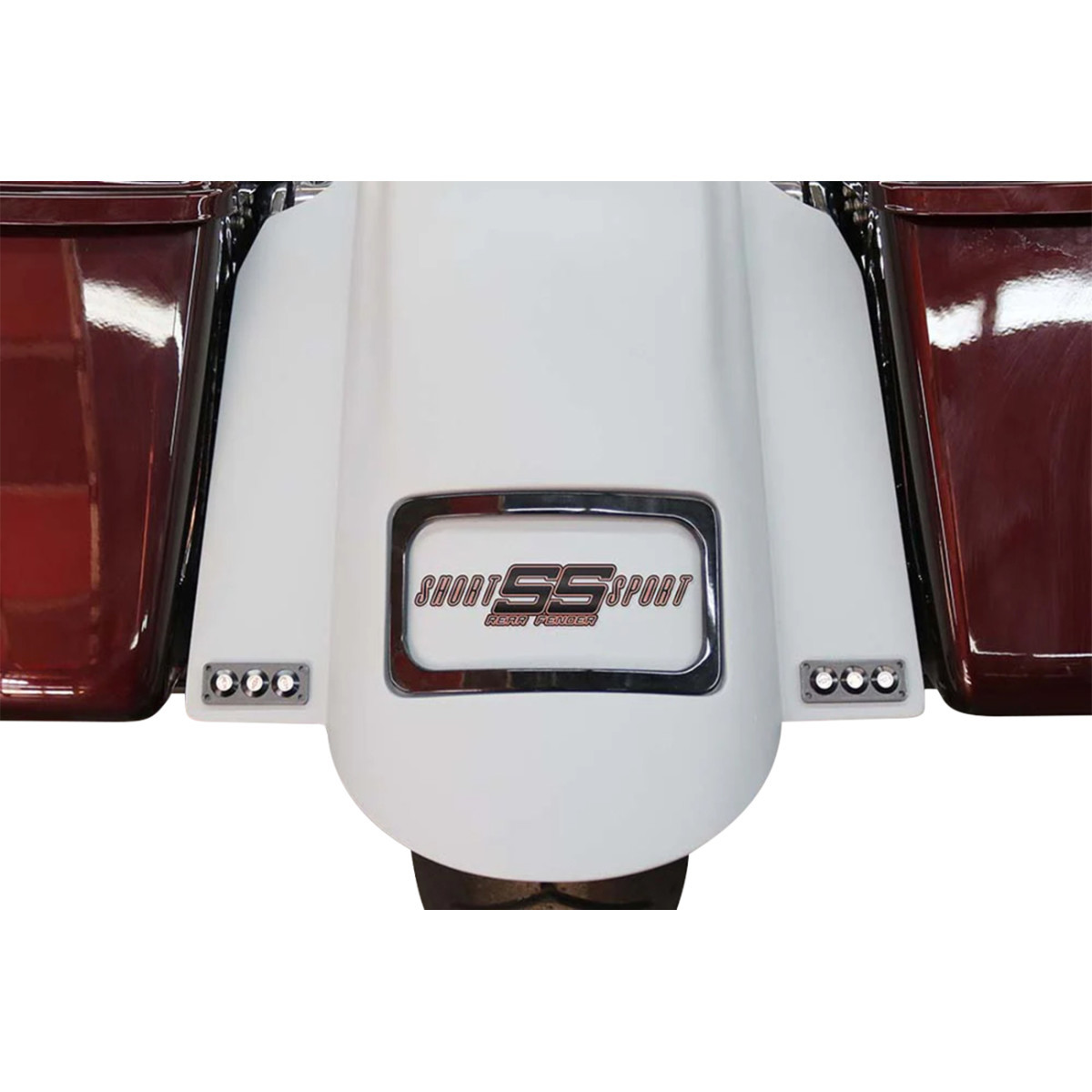 Paul Yaffe Bagger Nation #PYO:TPLK-R-S - Tri-Pod Taillight - Lightning Bolts - Rectangle - Satin