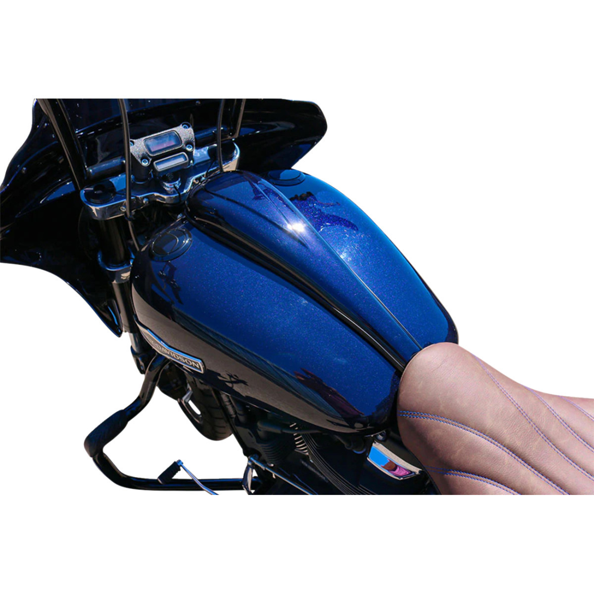 Paul Yaffe Bagger Nation #PYO:TD-DK - Fuel Tank Console - Scalloped - HD Softail